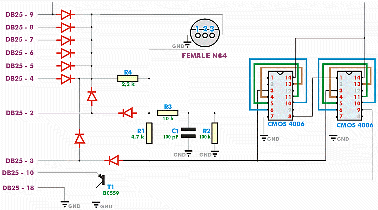 Schematic of the circuit